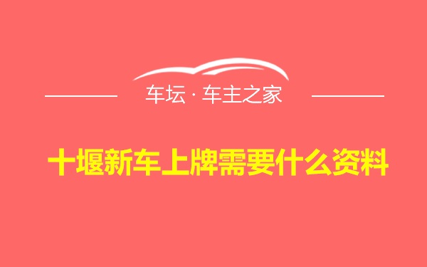 十堰新车上牌需要什么资料