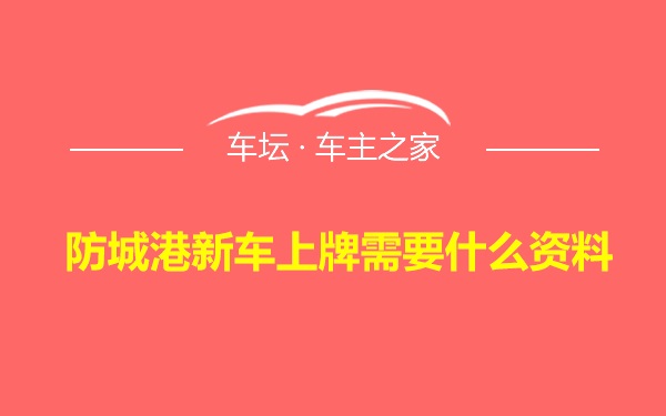 防城港新车上牌需要什么资料