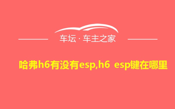 哈弗h6有没有esp,h6 esp键在哪里