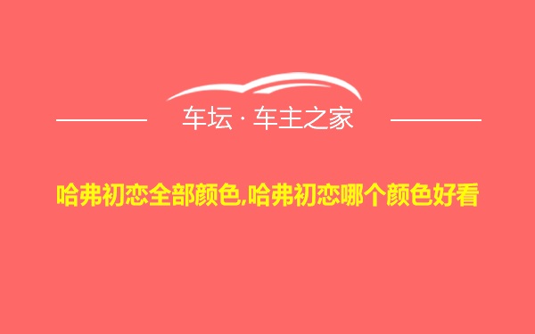 哈弗初恋全部颜色,哈弗初恋哪个颜色好看