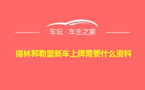 锡林郭勒盟新车上牌需要什么资料