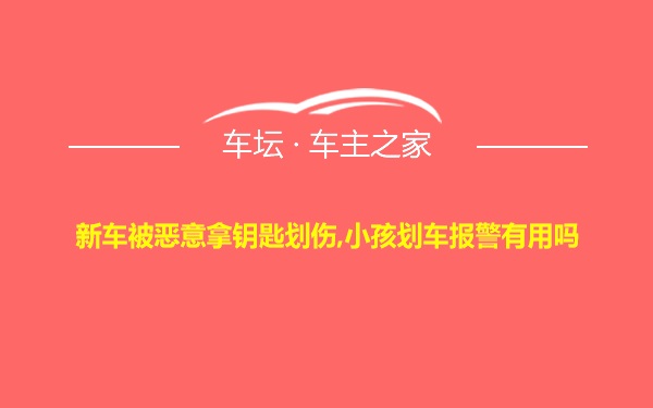 新车被恶意拿钥匙划伤,小孩划车报警有用吗