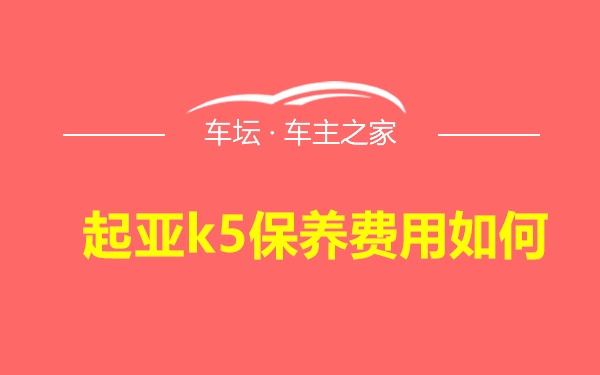 起亚k5保养费用如何