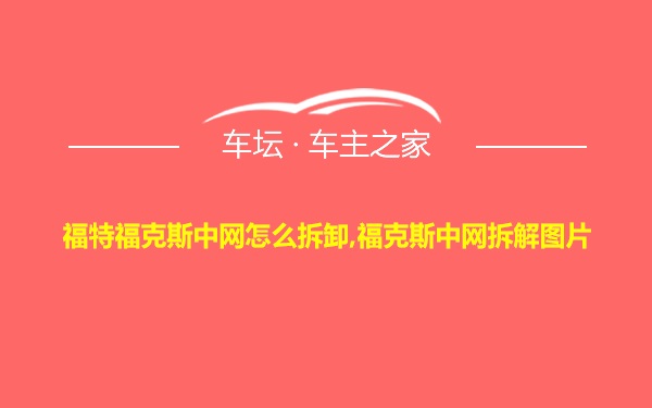 福特福克斯中网怎么拆卸,福克斯中网拆解图片