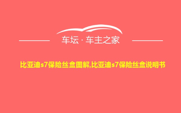 比亚迪s7保险丝盒图解,比亚迪s7保险丝盒说明书