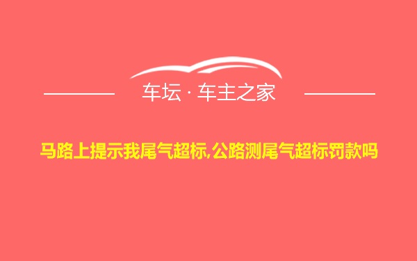 马路上提示我尾气超标,公路测尾气超标罚款吗