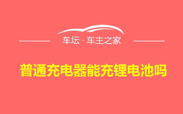 普通充电器能充锂电池吗