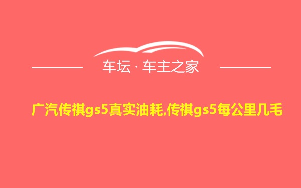 广汽传祺gs5真实油耗,传祺gs5每公里几毛