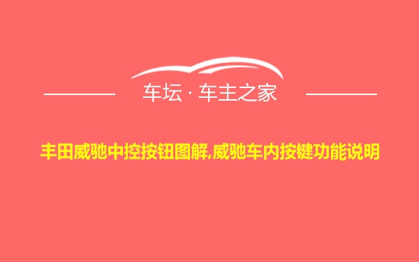 丰田威驰中控按钮图解,威驰车内按键功能说明