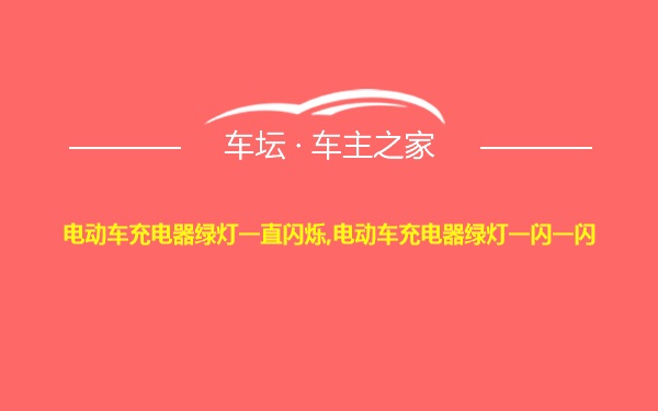 电动车充电器绿灯一直闪烁,电动车充电器绿灯一闪一闪