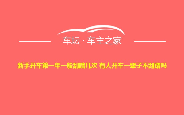 新手开车第一年一般刮蹭几次 有人开车一辈子不刮蹭吗