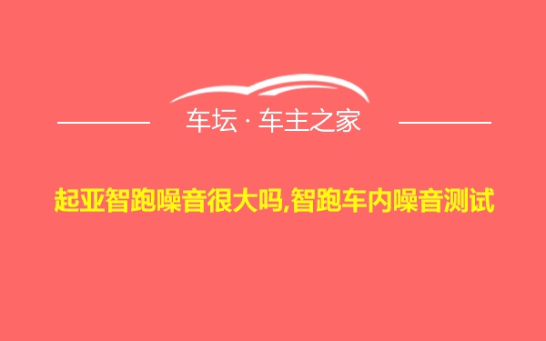 起亚智跑噪音很大吗,智跑车内噪音测试