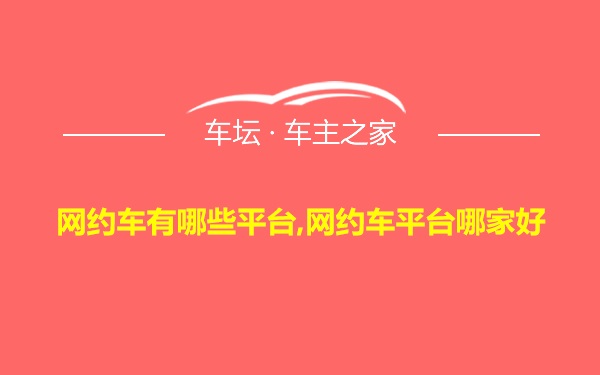 网约车有哪些平台,网约车平台哪家好