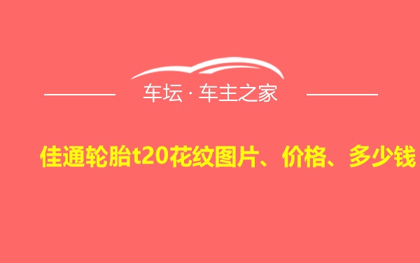 佳通轮胎t20花纹图片、价格、多少钱