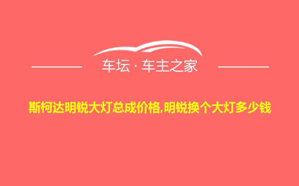 斯柯达明锐大灯总成价格,明锐换个大灯多少钱