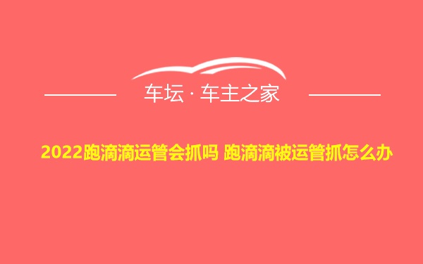 2022跑滴滴运管会抓吗 跑滴滴被运管抓怎么办