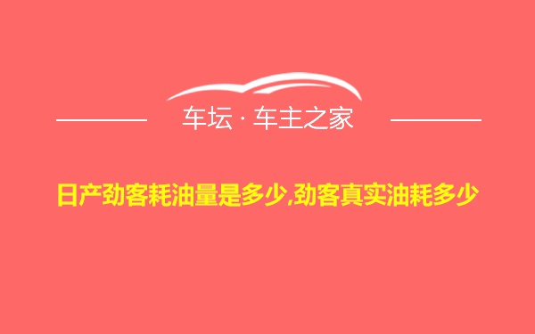 日产劲客耗油量是多少,劲客真实油耗多少