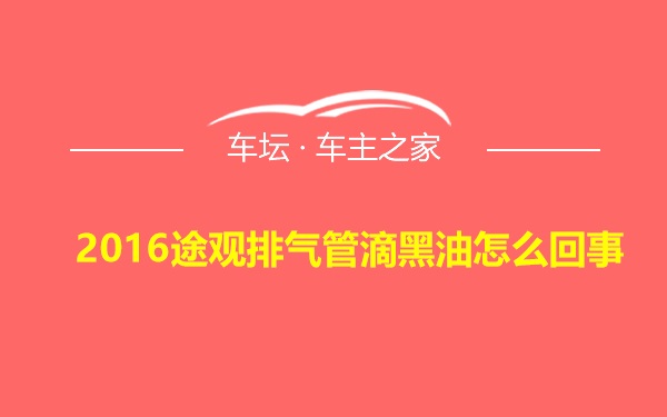 2016途观排气管滴黑油怎么回事