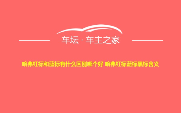 哈弗红标和蓝标有什么区别哪个好 哈弗红标蓝标黑标含义