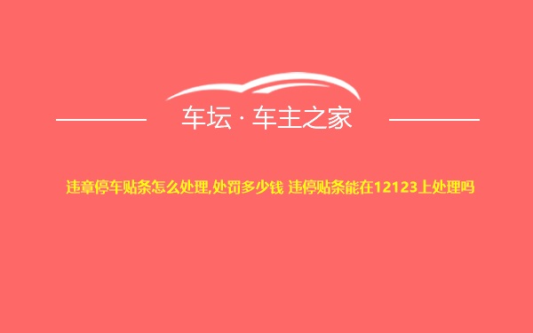 违章停车贴条怎么处理,处罚多少钱 违停贴条能在12123上处理吗