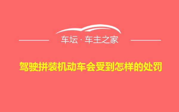 驾驶拼装机动车会受到怎样的处罚