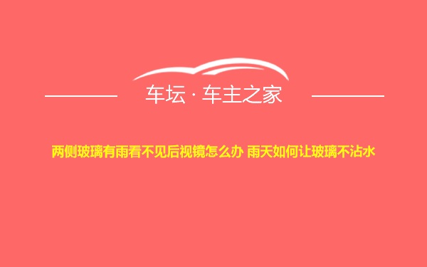 两侧玻璃有雨看不见后视镜怎么办 雨天如何让玻璃不沾水