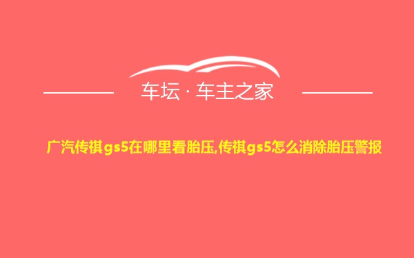 广汽传祺gs5在哪里看胎压,传祺gs5怎么消除胎压警报