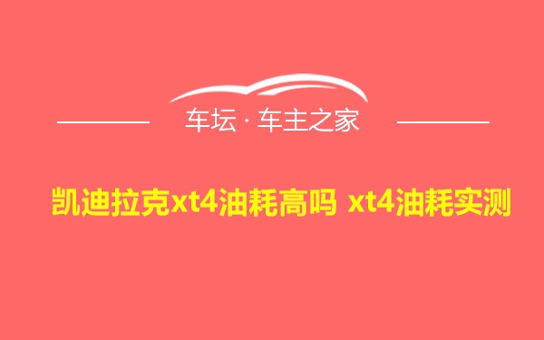 凯迪拉克xt4油耗高吗 xt4油耗实测