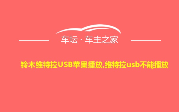 铃木维特拉USB苹果播放,维特拉usb不能播放