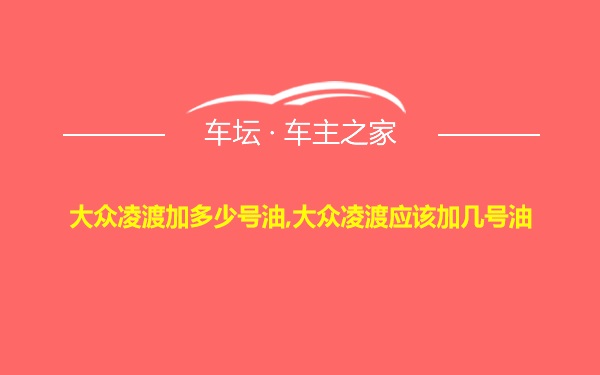 大众凌渡加多少号油,大众凌渡应该加几号油