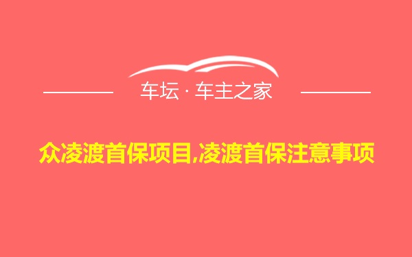 众凌渡首保项目,凌渡首保注意事项