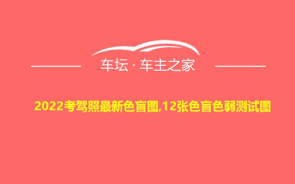 2022考驾照最新色盲图,12张色盲色弱测试图