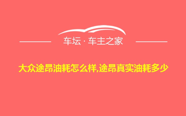 大众途昂油耗怎么样,途昂真实油耗多少