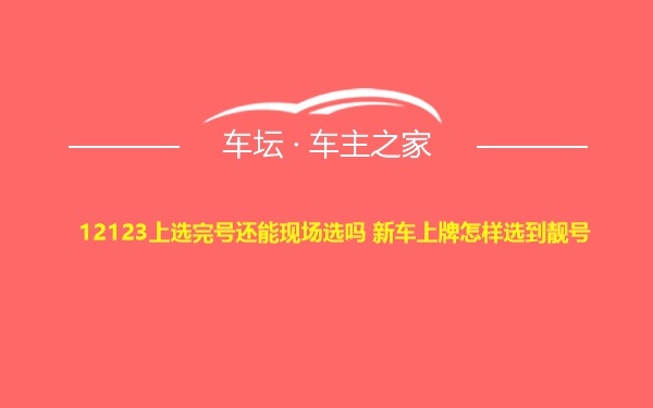 12123上选完号还能现场选吗 新车上牌怎样选到靓号