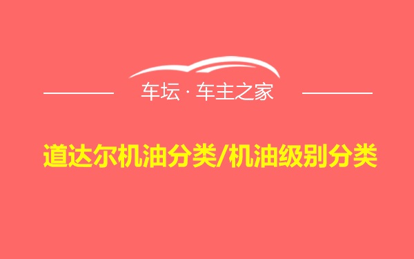 道达尔机油分类/机油级别分类