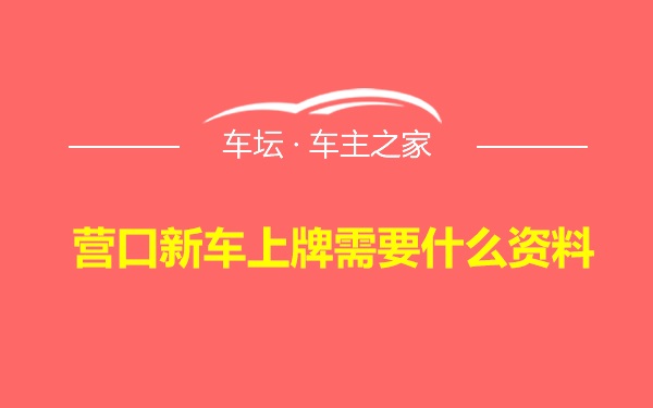 营口新车上牌需要什么资料