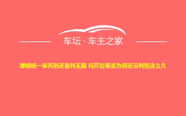 谭明明一审死刑还是判无期 玛莎拉蒂案为何还没判拖这么久