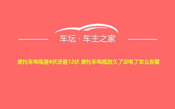 摩托车电瓶是6伏还是12伏 摩托车电瓶放久了没电了怎么恢复