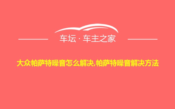 大众帕萨特噪音怎么解决,帕萨特噪音解决方法