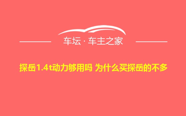 探岳1.4t动力够用吗 为什么买探岳的不多