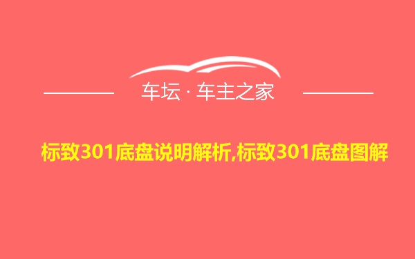 标致301底盘说明解析,标致301底盘图解