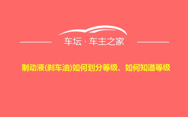 制动液(刹车油)如何划分等级、如何知道等级