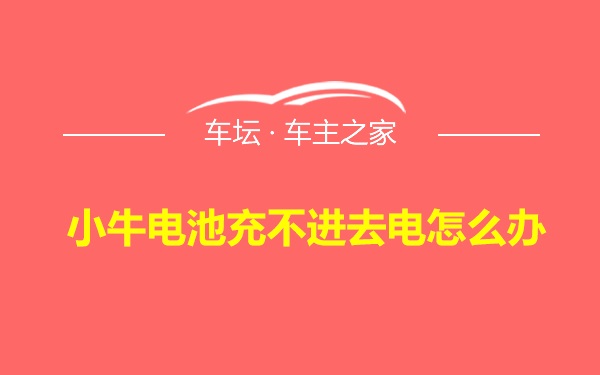 小牛电池充不进去电怎么办