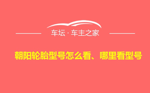 朝阳轮胎型号怎么看、哪里看型号