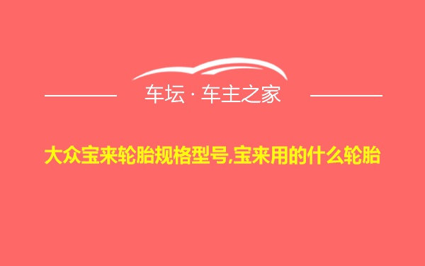 大众宝来轮胎规格型号,宝来用的什么轮胎