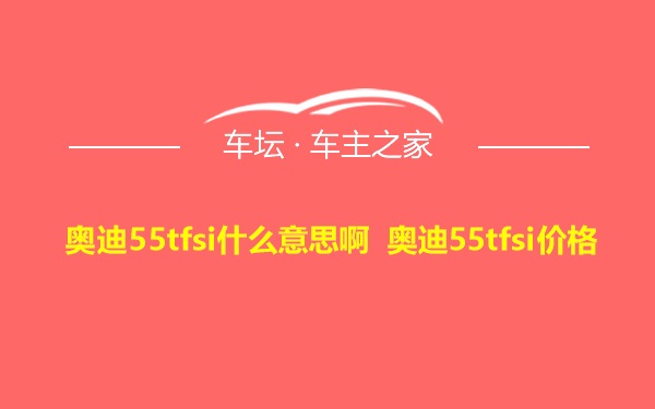 奥迪55tfsi什么意思啊 奥迪55tfsi价格