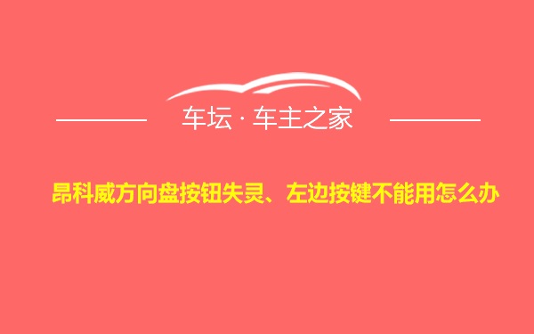 昂科威方向盘按钮失灵、左边按键不能用怎么办