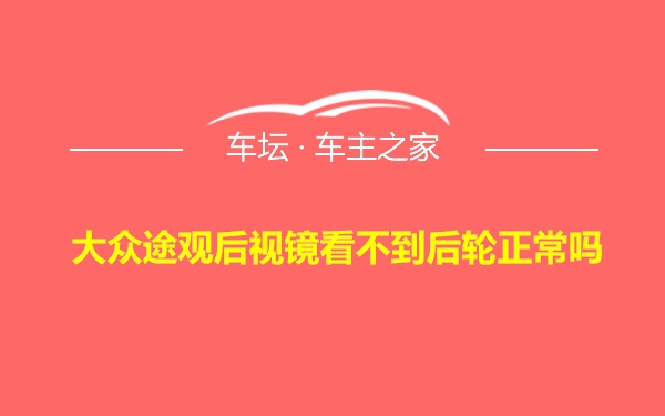 大众途观后视镜看不到后轮正常吗