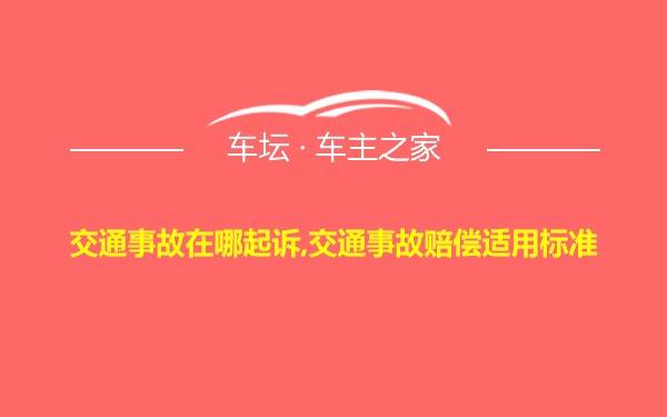 交通事故在哪起诉,交通事故赔偿适用标准