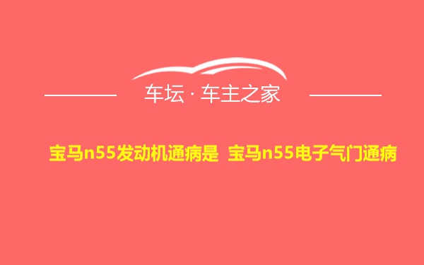 宝马n55发动机通病是 宝马n55电子气门通病